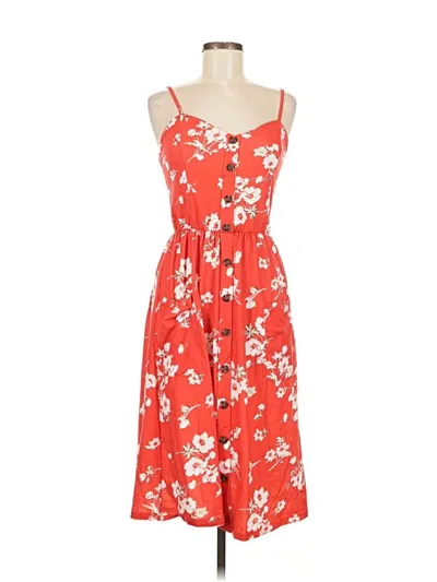 Pre-owned Angashion Casual Dress In Orange