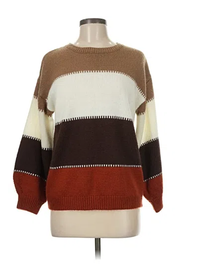 Pre-owned Angashion Pullover Sweater In Brown