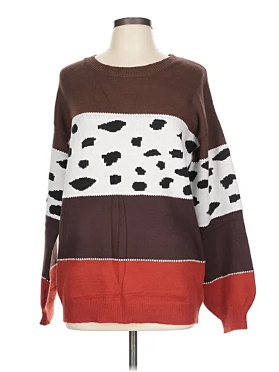 Pre-owned Angashion Pullover Sweater In Brown