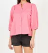 Ange Alito Cotton Blouse In Pink In Pink
