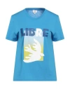 Ange An'ge Woman T-shirt Azure Size M/l Cotton, Modal In Blue