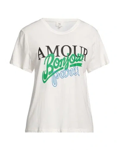 Ange An'ge Woman T-shirt Off White Size M/l Cotton, Modal