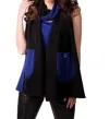 Angel 2-tone Reversible Pocket Shawl In Black/cobalt In Multi