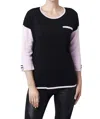 ANGEL 2-TONE SWEATER IN BLAC/PINK