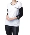 Angel 2-tone Sweater In White/black In White