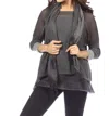 Angel 3-piece Layered Set W/scarf In Gray In Multi