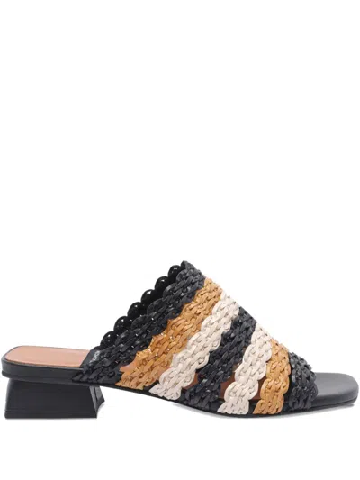 ANGEL ALARCON 25MM ROSE HEELED SANDALS