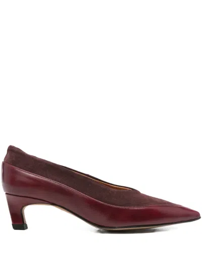 Angel Alarcon 40mm Pointed-toe Suede Pumps In Red
