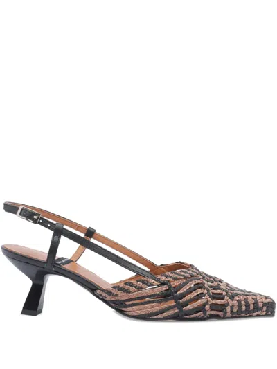 Angel Alarcon 55mm Leather Pumps In Beige