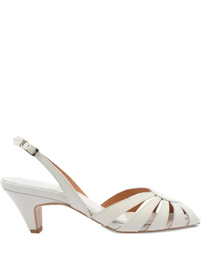 Angel Alarcon 55mm Leather Sandals In White
