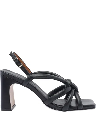 Angel Alarcon 75mm Sophie Leather Heeled Sandals In Black