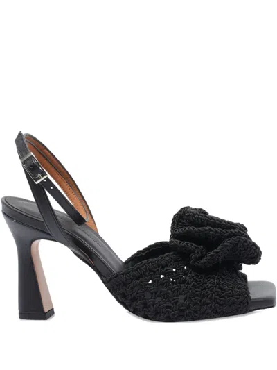 Angel Alarcon 90mm Leather Sandals In Black