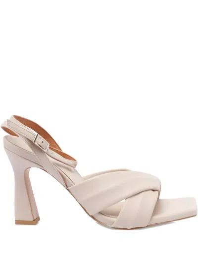 Angel Alarcon 90mm Leather Sandals In White