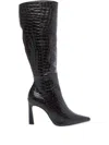 Angel Alarcon 95mm Crocodile-effect Zip-detail Boots In Black