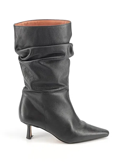 Pre-owned Angel Alarcon Boots In Black