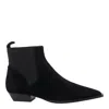 Angel Alarcon Suede Pointed-toe Boots In Black