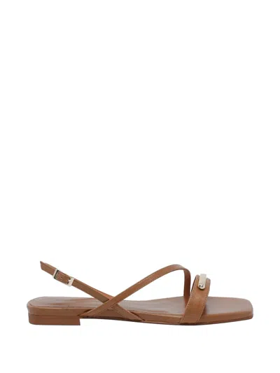 Angel Alarcon Greta Square-toe Sandals In Brown