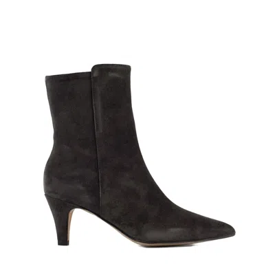 Angel Alarcon Grey Ankle Boot In Suede In Gray
