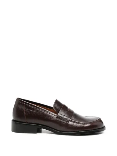 Angel Alarcon Leather Loafers In Brown