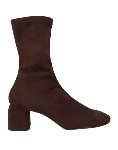 Angel Alarcon Ángel Alarcón Woman Ankle Boots Chocolate Brown Size 9 Textile Fibers