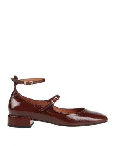 Angel Alarcon Ángel Alarcón Woman Ballet Flats Brown Size 6 Leather
