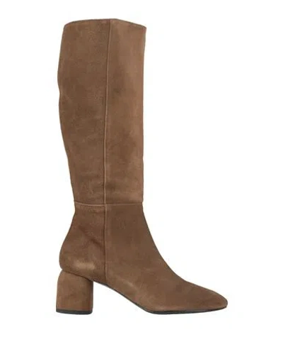 Angel Alarcon Ángel Alarcón Woman Boot Khaki Size 9 Leather In Brown