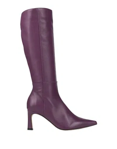 Angel Alarcon Ángel Alarcón Woman Boot Purple Size 8 Leather