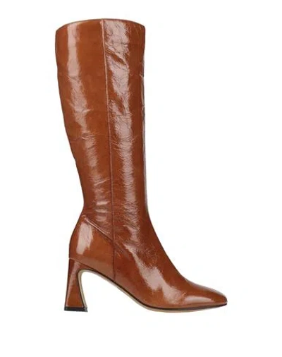 Angel Alarcon Ángel Alarcón Woman Boot Tan Size 8 Leather In Brown