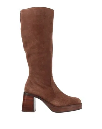 Angel Alarcon Ángel Alarcón Woman Knee Boots Brown Size 11 Soft Leather