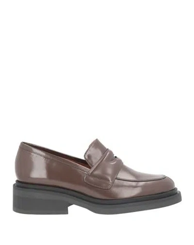 Angel Alarcon Ángel Alarcón Woman Loafers Brown Size 7 Leather