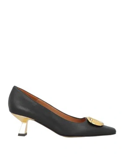Angel Alarcon Ángel Alarcón Woman Pumps Black Size 7 Leather
