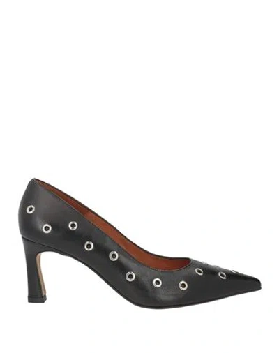 Angel Alarcon Ángel Alarcón Woman Pumps Black Size 9 Leather