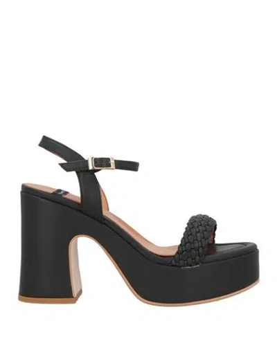 Angel Alarcon Ángel Alarcón Woman Sandals Black Size 5 Textile Fibers