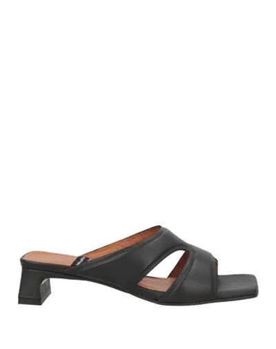 Angel Alarcon Ángel Alarcón Woman Sandals Black Size 6 Leather