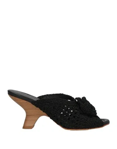 Angel Alarcon Ángel Alarcón Woman Sandals Black Size 8 Textile Fibers