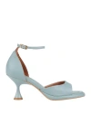 Angel Alarcon Ángel Alarcón Woman Sandals Sky Blue Size 5 Leather