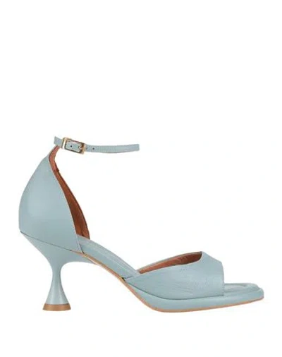Angel Alarcon Ángel Alarcón Woman Sandals Sky Blue Size 5 Leather