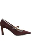 Angel Alarcon Pointed-toe Buckled Pumps In Brown