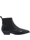 Angel Alarcon Pointed-toe Elastic-sided Boots In Black
