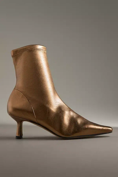 Angel Alarcon Pointed-toe Kitten-heel Boots In Brown