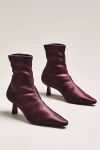 Angel Alarcon Pointed-toe Kitten-heel Boots In Burgundy