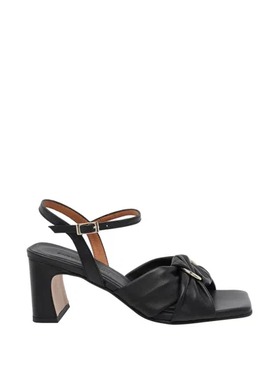 Angel Alarcon Ring-detail Knotted Sandals In Black