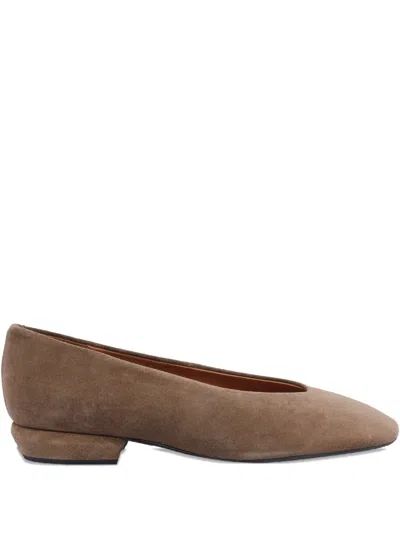Angel Alarcon Round-toe Slip-on Pumps In Brown