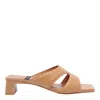 Angel Alarcon 35mm Leather Heeled Sandals In Beige