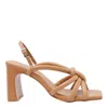 Angel Alarcon 80mm Leather Heeled Pumps In Beige