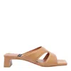 Angel Alarcon 35mm Leather Heeled Sandals In Beige