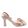 Angel Alarcon 85mm Leather Heeled Sandals In Beige