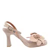 Angel Alarcon 85mm Leather Heeled Sandals In Beige