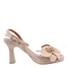 Angel Alarcon 85mm Leather Heeled Sandals In Beige