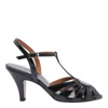 Angel Alarcon 75mm Leather Sandals In Black